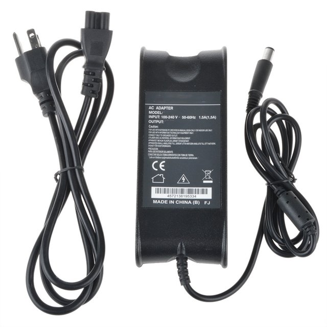 65W AC Power Adapter With 3-Ft Power Cord For Dell PA-21